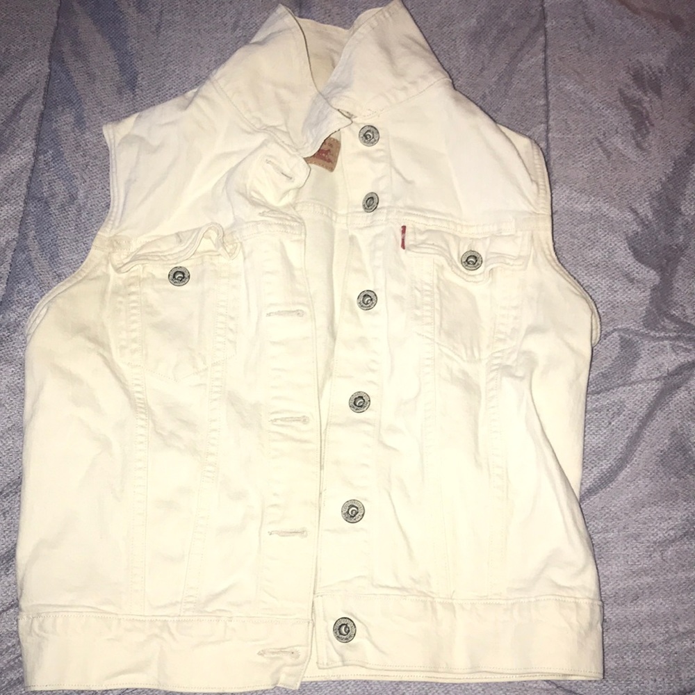 Levi’s cream denim vest